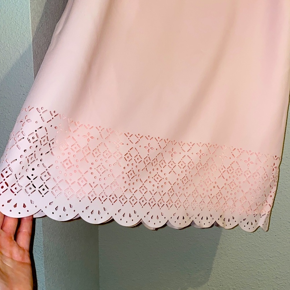 WHBM pastel light peach pink sleeveless dress 2​​ - Picture 2 of 9